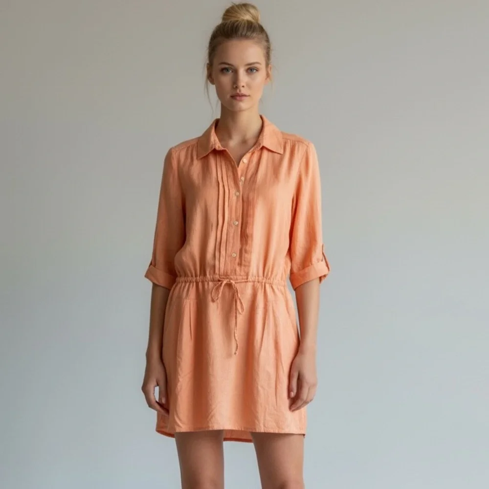 Leela striped drop waist dress